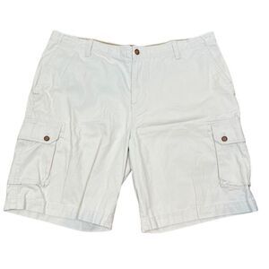 IZOD Men's Cargo Shorts Tan Beige Khaki Cotton Size 44